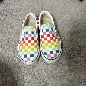 colorful checked vans